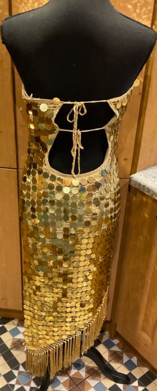 Aftershock Gold Disc Dress